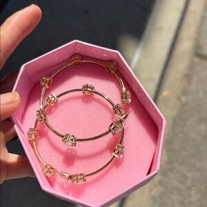 Swarovski Elegant Gold Bangle Set